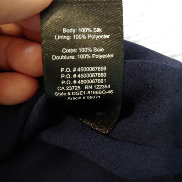 Aritzia Babaton 100% silk 3/4 sleeve button down Bennett Dress - Picture 12 of 14